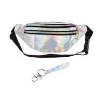 Symphony Gürteltasche, silberfarben, 1 Stück mit Symphony-Anhänger, 1 Stück, Laser-Gurttasche, Hüfttasche für Outdoor-Sport, Unisex, wasserdicht, geeignet für unterwegs, Shopping, silber,