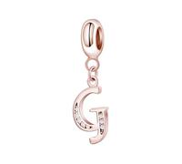 Symretie Buchstabe Charm Anhänger Damen Alphabet A-Z 925 Sterling Silber für Armband Charms Beads passend für Pandora Armband und Halskette, Kompatibel mit Europäischen Armbänder für Frauen Mädchen