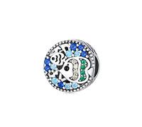 Symretie Fisch Charm Bead Anhänger mit Cubic Zirkonia,Charms Anhänger 925 Sterling Silber passend für Armbänder und Halskette Perlen Schmuck Geschenke für Frauen Mädchen
