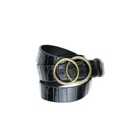 Synthetikgürtel "Doppelring", Damen, Gr. TW 140, schwarz, Lederimitat, COLLEZIONE ALESSANDRO, Gürtel, aus geprägtem Softmaterial (51644851-140) schwarz