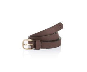 Synthetikgürtel TOM TAILOR "TTDMEGAN", Damen, Gr. 100, braun, Rindsleder, Gürtel, schmal & vielseitig kombinierbar (2 cm Breite) (21787323-100) braun