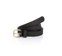 Synthetikgürtel TOM TAILOR "TTDMEGAN", Damen, Gr. 85, schwarz, Rindsleder, Gürtel Synthetikgürtel, schmal & vielseitig kombinierbar (2 cm Breite) (86347603-85)