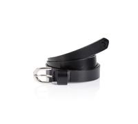 Synthetikgürtel TOM TAILOR "TTDPAULA", Damen, Gr. 105, schwarz, Rindsleder, Gürtel, aus glattem Echtleder mit filigraner Dornschließe - 1,5 cm schmal (28501212-105) schwarz
