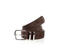 Synthetikgürtel TOM TAILOR "TTMILLIE", Damen, Gr. 80, braun, Materialmix, Gürtel, Veloursleder mit Ziernähten - 3,5 cm breit (97187126-80) braun