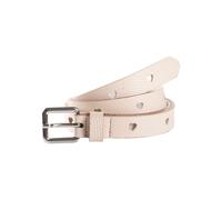 Synthetikgürtel TOM TAILOR "TTPEACH", Mädchen, Gr. 70, beige (creme), Materialmix, Ausstanzungen, unifarben, Gürtel, 2 cm breiter Kinder Gürtel, Mädchen (48541921-70) creme