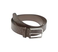 Synthetikgürtel URBAN CLASSICS "Urban Classics Woven Embossed Synthetic Leather Belt", Herren, Gr. S/M, braun, silber, 100% Polyurethan, Gürtel (35693114-S) braun, silber