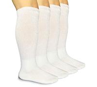 SYOLLAVE Extra breite, nicht bindende Socken für Lymphödeme, bariatrische Diabetiker, Kniestrümpfe für geschwollene Ödeme, Gipsfüße, 2 Paar