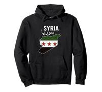 Syrien Flagge und Karte Damaskus Stolz Erbe Design Liebe Syrien Pullover Hoodie