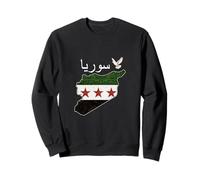 Syrien Flagge und Karte Damaskus Stolz Erbe Design Liebe Syrien Sweatshirt