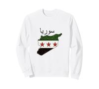 Syrien Flagge und Karte Damaskus Stolz Erbe Design Liebe Syrien Sweatshirt