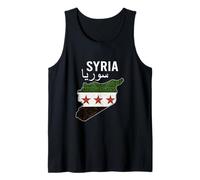 Syrien Flagge und Karte Damaskus Stolz Erbe Design Liebe Syrien Tank Top