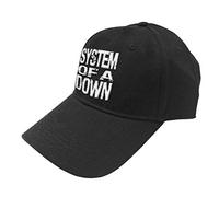 System of A Down Baseball Cap Stacked Band Logo Nue offiziell Schwarz Unisex