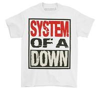 System of a Down Herren T-Shirt Triple Stack Box weiß