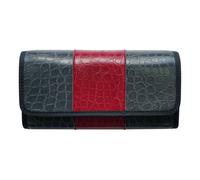 SYVA Serviceportemonnaie / Kellnerbörse & -Geldbeutel - Kroko schwarz/bordeaux - Nr. 150
