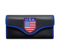SYVA Serviceportemonnaie / Kellnerbörse & -Geldbeutel - USA, schwarz, blauer Rand - Nr. 8732