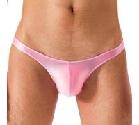 Sywiyi Herren Badehose String Tanga Badeslip Kurz Eng Mini Slip Nylon Schwimmhose Thongs Trunks Sommer Bademode Stretch Low Rise Rosa L