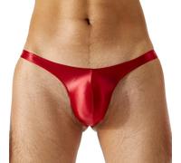 Sywiyi Herren Badehose String Tanga Badeslip Kurz Eng Mini Slip Schwimmhose Thongs Trunks Sommer Bademode Stretch Low Rise Burgundy XL