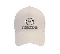 SYXWJL Auto Kappe für Mazda 3 2019-2023, Baseballkappe Basecap Mütze Basecap Herren Unisex Kappe Verstellbar Baumwolle mit Auto Logo Baseball Cap für Herren Damen Zubehör,Beige