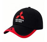 SYXWJL Auto Kappe für Mitsubishi Lancer Evolution 2008-2014, Baseballkappe Basecap Mütze Basecap Herren Unisex Kappe Verstellbar Baumwolle mit Auto Logo Baseball Cap für Herren Damen Zubehör,Black