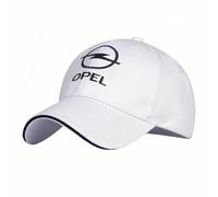 SYXWJL Auto Kappe für Opel GT, Baseballkappe Basecap Mütze Basecap Herren Unisex Kappe Verstellbar Baumwolle mit Auto Logo Baseball Cap für Herren Damen Zubehör,White