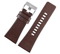 SZCURC 22-32 mm Armband aus echtem Leder.Stilvolles und atmungsaktives Ersatzband, Braun 1, 28 mm