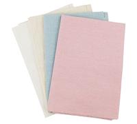 SZCXDKJ 4 Stück Handarbeitsstoff, natürlicher Leinenstoff, Kreuzstichstoff, Sticktuchmaterial für die Herstellung von Kleidung, Handwerk, Nadelstickerei und DIY-Dekoration, 4 Farben, 50 x 50 cm