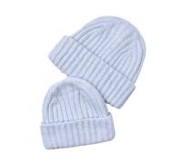 SZGTLDBE Unisex Acryl-Strickmütze für kaltes Wetter, weich, dehnbar, bequem, einfarbig, dehnbar, Wintermütze, blau