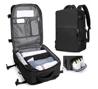 SZLX Rucksack Ryanair Handgepäck Reiserucksack Flugzeug für Damen Herren, Laptop Rucksack 14 Zoll Wasserdicht Untersitz Kofferrucksack mit Schuhfach,Handgepäck Koffer