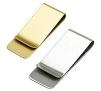 SZXMDKH Geldklammern, 2 Stück, Edelstahl Geldklammer zur Aufbewahrung von Geld und Kreditkarten (Silber und Gold)