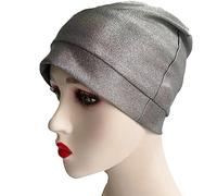 SZYDM 5G/EMF-Schutz-Mütze, Unisex-Faraday-Mütze, Mikrowellenstrahlung blockierende Stretch-Schädelkappe, Anti-Strahlung, RF-Abschirmung, WiFi-Abschirmung,Silber,L
