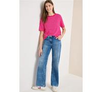 T-Shirt mit Boatneck und Streifen