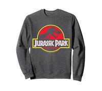 T-Rex Abenteuerlogo von Jurassic Park 2025 Sweatshirt, Unisex für Erwachsene, Anthrazit Meliert, L