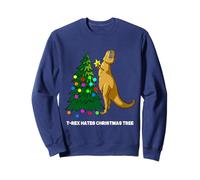 T-Rex Hates Christmas Tree Dinosaur Dino Merry Xmas Funny Sweatshirt