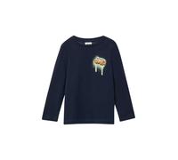 Baumwoll-Longsleeve mit Front- und Backprint 116/122 blau 2170154.5952.116_122