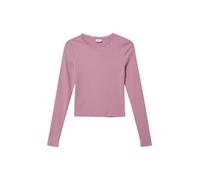 s.Oliver Langarmshirt Slim Fit aus Rippware mit Spitzendetail Rosa Größe 134/140