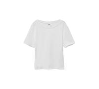 Verkürztes T-Shirt im Slim Fit aus Rippware 134/140 weiß 2170910.0100.134_140