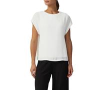 s.Oliver BLACK LABEL Chiffonshirt mit Double-Layer und überschnittener Schulter Ecru 42