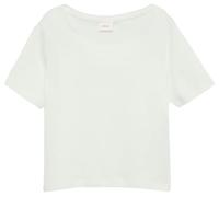 Verkürztes Rippshirt im Slim Fit 134/140 weiß 2164733.0100.134_140