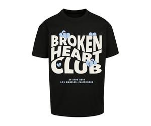T-Shirt 2Y STUDIOS "2Y Studios Broken Heart Club Oversize Tee", Herren, Gr. S, schwarz, 100% Baumwolle, bedruckt, oversize, Rundhals, Shirts T-Shirt (40420008-S) schwarz