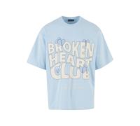 T-Shirt 2Y STUDIOS "2Y Studios Herren 2Y Broken Heart Club Oversize Tee", Damen, Gr. S, blau, 100% Baumwolle, bedruckt, relaxed fit, Rundhals, Shirts T-Shirt (64970747-S) blau