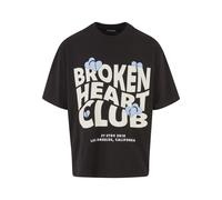 T-Shirt 2Y STUDIOS "2Y Studios Herren 2Y Broken Heart Club Oversize Tee", Damen, Gr. XS, schwarz, 100% Baumwolle, bedruckt, relaxed fit, Rundhals, Shirts T-Shirt (68845842-XS)