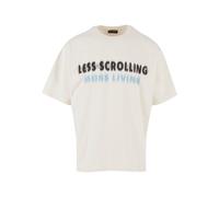 T-Shirt 2Y STUDIOS "2Y Studios Herren 2Y Less Scrolling Oversize Tee", Damen, Gr. S, sanftes weiß, 100% Baumwolle, bedruckt, relaxed fit, Rundhals, Shirts T-Shirt (94012943-S) sanftes weiß