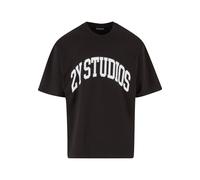 T-Shirt 2Y STUDIOS "2Y Studios Herren 2Y Logo Oversize Tee", Damen, Gr. XS, schwarz, 100% Baumwolle, bedruckt, relaxed fit, Rundhals, Shirts T-Shirt (65910134-XS) schwarz