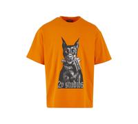 T-Shirt 2Y STUDIOS "2Y Studios Herren Doberman Oversize Tee", Herren, Gr. M, orange, 100% Baumwolle, bedruckt, relaxed fit, Rundhals, Shirts T-Shirt (22727825-M) orange