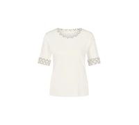 Marc Cain Damen T-Shirt aus Baumwollstretch, weiss, Gr. 34