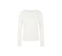 Marc Cain Longsleeve mit Puffärmeln und Rundhalsausschnitt in Weiss, Größe 34