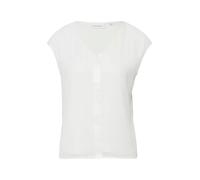 Blusenshirt COMMA, Damen, Gr. 36, ecru, Web, Obermaterial: 93% Viskose, 7% Elasthan, unifarben, normal hüftbedeckend, V-Ausschnitt, Shirts Blusenshirt, mit V-Ausschnitt, ärmellos (88905821-36) ecru