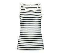 Geripptes Tanktop im Slim Fit 36 creme|schwarz 2174926.02G2.36