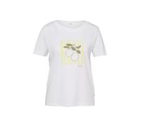 Baumwoll-T-Shirt mit Frontprint und Pailletten 38 weiß 2176247.01D0.38