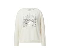 Comma Langarmshirt mit Frontprint und Strassdetails